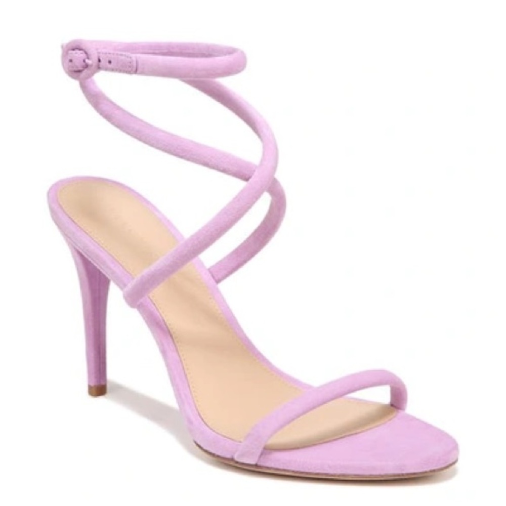 VERONICA BEARD SUEDE LEATHER MARCELINE ANKLE STRAP SANDALS ORCHID NIB SZ 8